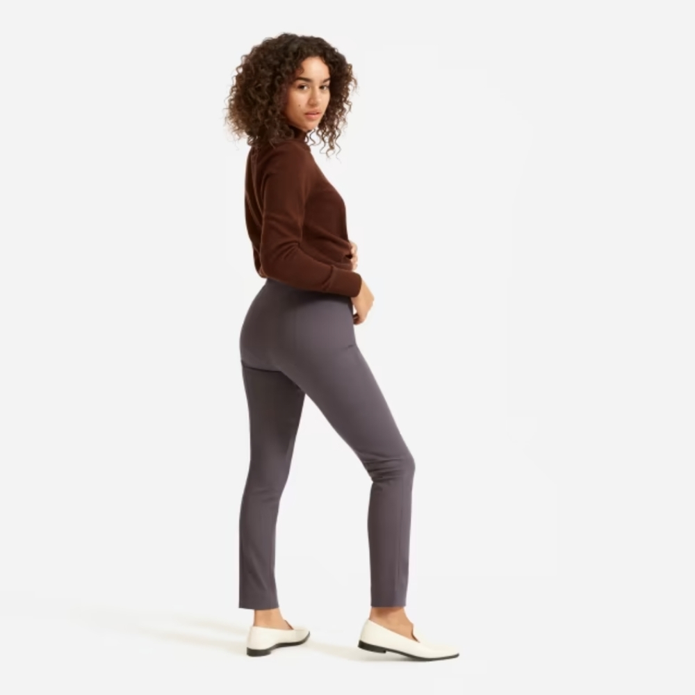 Everlane Side Zip Work Pant, Slate Grey, size 2